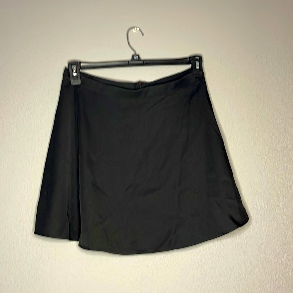 All black mini skirt